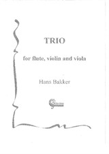 Trio for flute, violin and viola – Score