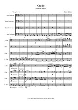 Oratio for trombone quartet