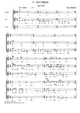 Ave Maria for SAT; for SATB