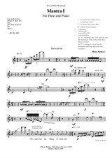 Mantra I for flute and piano – flute part