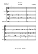 Cantus for string orchestra – Score