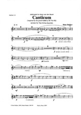 Canticum for 2 string quartets – Parts