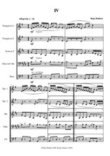 Quintetto for two trumpets, horn, tuba and double bass – Movement IV