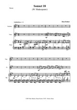 Sonnet 18 for soprano, flute and harp