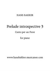 Prelude introspective 3 'Canto per un fiore' for piano