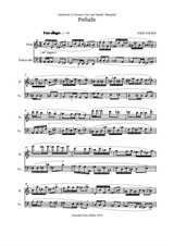 Prelude, Intermezzo and Fugue, for flute and violoncello