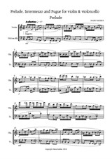 Prelude, Intermezzo and Fugue for violin & violoncello