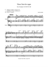 Three Trios for organ, No.2 Choralprelude: Ich Ruf Zu Dir